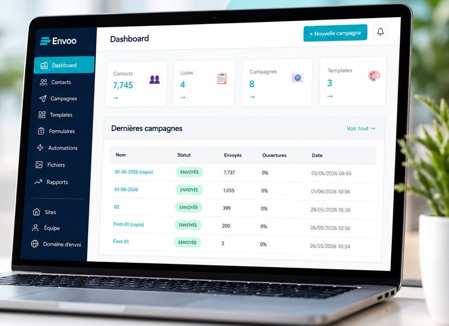 Plateforme de courriel Envoo